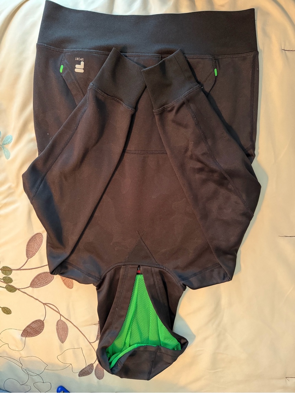 Fila Black Joggers with Green Accents - Kids
